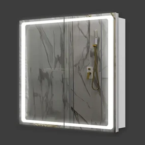 Шкаф Огледало за баня LED осветление и отопление LM Phantom Shine 700×700мм
