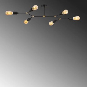 Черно осветително тяло за таван 48x95 cm Sparrow – Opviq lights