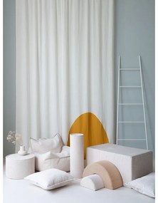 Кремаво велурено игрище от пяна 75x49x37 cm Rainbow Montessori – Wigiwama