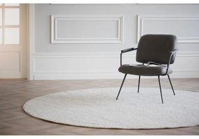 Светлосив вълнен кръгъл килим ø 250 cm Auckland - Rowico