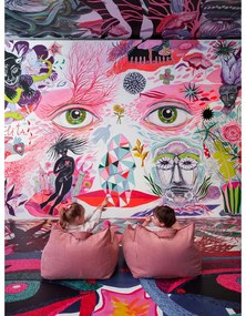 Розов детски пуф от рипсено кадифе Chair – Wigiwama