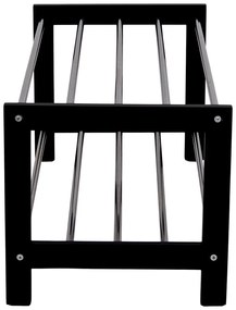 Черна етажерка за обувки от тополова дървесина Padova - House Nordic