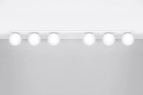 Бяло осветително тяло за таван със стъклен абажур ø 12 cm Umerta – Sollux