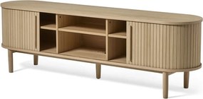 Маса за телевизор от декор от дъб в естествен цвят 180x56x40 cm Meta – Unique Furniture