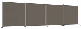 350284 vidaXL Параван за стая, 4 панела, антрацит, 698x180 cм, текстил