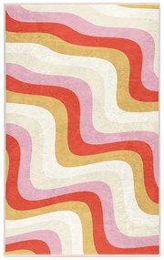 Жълто-розов килим подходящ за пране 80x150 cm Creamy Raspberry Swirl – Mila Home