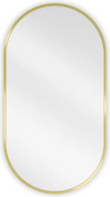 Mexen Loft овално огледало за баня 75 x 40 см, златна рамка - 9851-075-040-000-50