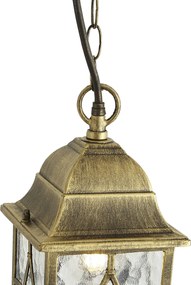 Класически висящ осветител антично злато IP23 - London