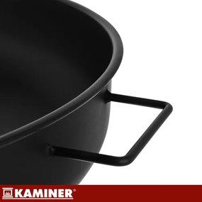 Градинска камина 80 см - голяма градинска камина на дърва с дръжки