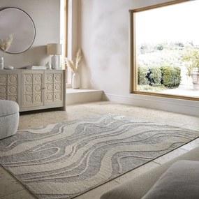 Сив килим подходящ за пране 200x310 cm Calder – Flair Rugs