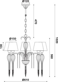 Полилей Christine-розов Злато-Диаметър: 61 См.