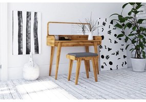 Дъбова тоалетка с огледало 110x45 cm Retro - The Beds