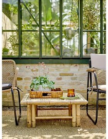 Градински фотьойл в сиво и бежово Mundo – Bloomingville