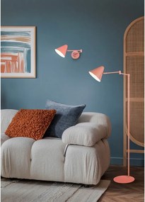 Оранжева подова лампа с огъваща се структура (височина 126,5 cm) Cosima – Trio