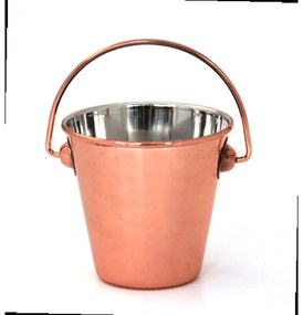 Horecano - Иноксова кофичка мини за сервиране с медно покритие ф7,5xh7см (TW-V H 7.5 CC)