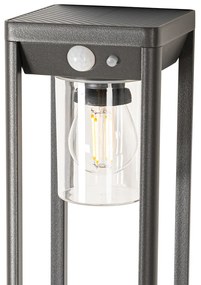 Подова лампа за външен монтаж тъмно сива 40 см с LED и димируема светлина на слънчева енергия - Sonne