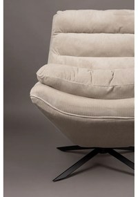 Кресло от бяло кадифе Vince - Dutchbone