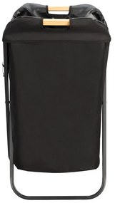 Черен сгъваем кош за пране Loft - Wenko