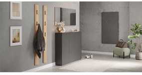 Антрацитна стойка за обувки от декор от дъб 138x105x25 cm Libbiano – Germania