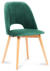Трапезен стол TINO 86x48 см тъмнозелен/бук