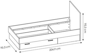 Легло Newty 1S-90 x 200