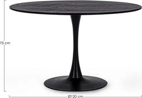 Метална кръгла трапезна маса ø 120 cm Bloom – Yes Everyday