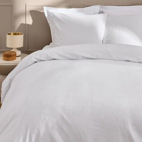Бяло двойно удължено спално бельо 240x220 cm Linella – douceur d'intérieur