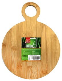 Бамбукова дъска кръгла с дръжка ф36,5см (B5324L)