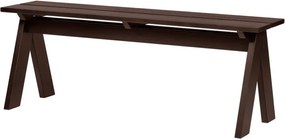 Тъмнокафява градинска пейка от масивно дърво Navo – noo.ma