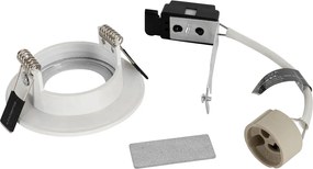 Интелигентен вграден прожектор бял кръгъл IP44 вкл. Wifi GU10 50mm - Xena