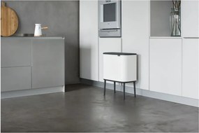 Бяло стоманено кошче за боклук отваряне с докосване 36 l Bo Touch Bin – Brabantia