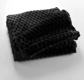 Черно одеяло от микрофланела 125x150 cm Mini Frosty – douceur d'intérieur