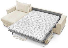 Кремав разтегателен ъглов диван от рипсено кадифе (променлив) Augustin – Bobochic Paris