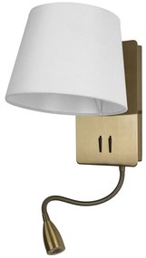 Стенна лампа в бяло-бронзов цвят - SULION