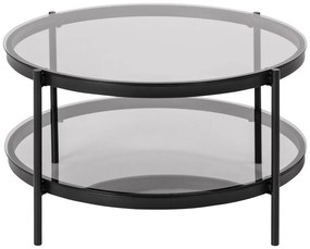Кръгла масичка за кафе със стъклен плот ø 79 cm Bayonne - Actona