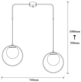 Черно метално висящо осветително тяло Opviq lights Flovena - Opviq lights
