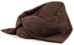 Тъмнокафяв детски пуф от рипсено кадифе Cocoon 100 – SLOWDOWN