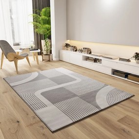 Килим в светлосиво и слонова кост 133x190 cm Flora – Universal