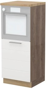 Висок подов шкаф за фурна Hudson K14-60-1KR-White - Gray