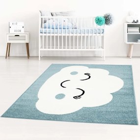 Очарователен син детски килим Sleeping Cloud Ширина: 140 см | Дължина: 200 см