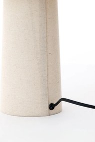 Бяла настолна лампа с текстилен абажур (височина 50 cm) Musaby – Light &amp; Living