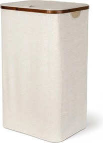 Кремав текстилен кош за пране Bamboo/Linen – Bigso