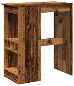 854344 vidaXL Бар маса с рафтове, 90x47,5x103,5 см, инженерно дърво