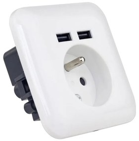 Домашна розетка FRENCH с USB 250V/16A
