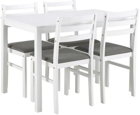 Комплект трапезна маса с 4 стола EMILY, бял