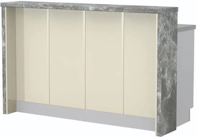 Островна кухненска пейка Modena-Length: 160 cm.-Beige-Siena Marble