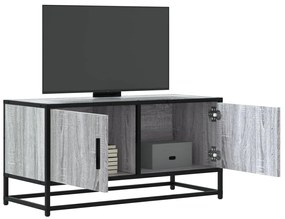 848827 vidaXL ТB шкаф, сив сонома, 80x34,5x40 см, инженерно дърво и метал