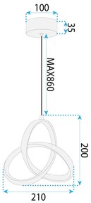 Лампа LED APP1783-CP WHITE