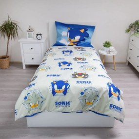 Синьо единично детско спално бельо от микрофибър 140x200 cm Sonic – Jerry Fabrics