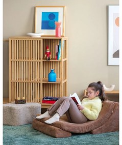 Светлокафяв детски пуф от букле Cloud – Wigiwama